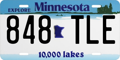 MN license plate 848TLE