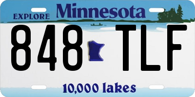 MN license plate 848TLF