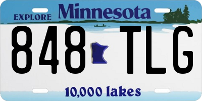 MN license plate 848TLG