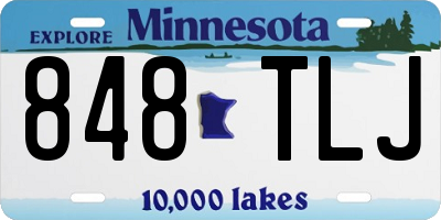 MN license plate 848TLJ