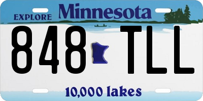 MN license plate 848TLL
