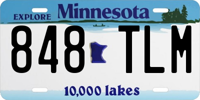 MN license plate 848TLM
