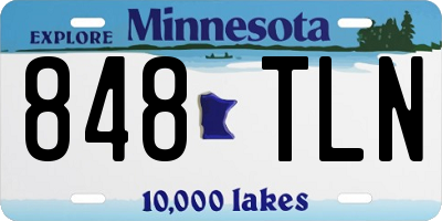 MN license plate 848TLN