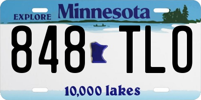 MN license plate 848TLO