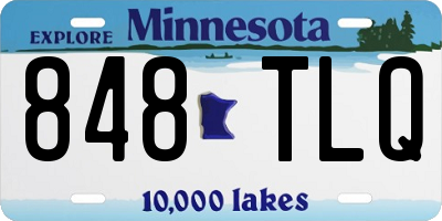 MN license plate 848TLQ
