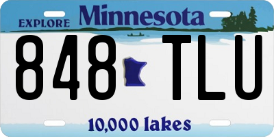 MN license plate 848TLU