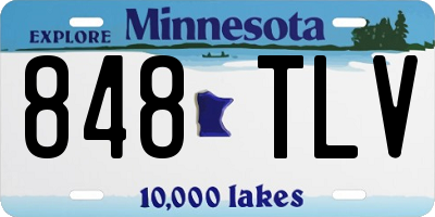 MN license plate 848TLV