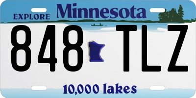 MN license plate 848TLZ