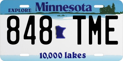 MN license plate 848TME