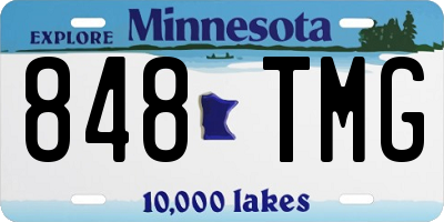 MN license plate 848TMG