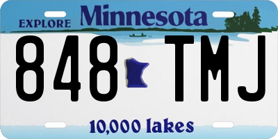 MN license plate 848TMJ