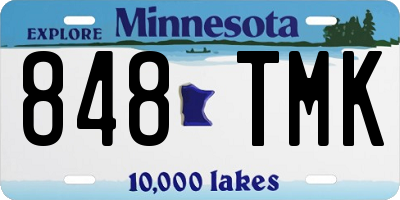 MN license plate 848TMK
