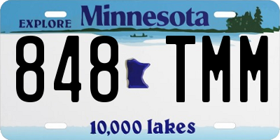 MN license plate 848TMM