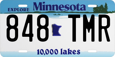 MN license plate 848TMR