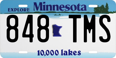 MN license plate 848TMS