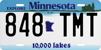 MN license plate 848TMT