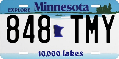 MN license plate 848TMY