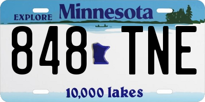 MN license plate 848TNE