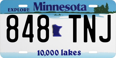 MN license plate 848TNJ