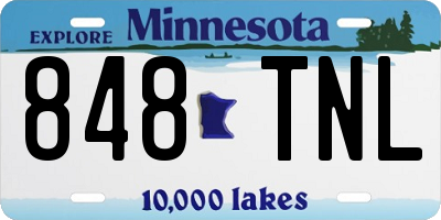 MN license plate 848TNL