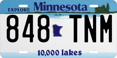 MN license plate 848TNM