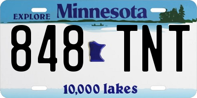 MN license plate 848TNT