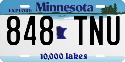MN license plate 848TNU