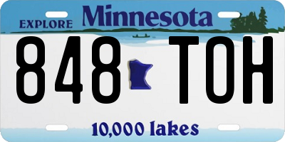 MN license plate 848TOH