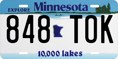 MN license plate 848TOK