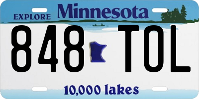 MN license plate 848TOL