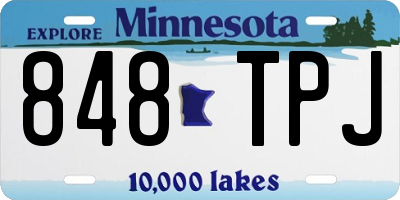MN license plate 848TPJ