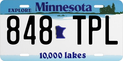 MN license plate 848TPL