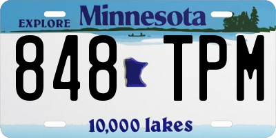 MN license plate 848TPM