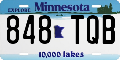 MN license plate 848TQB