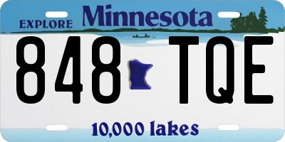 MN license plate 848TQE