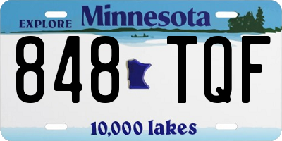 MN license plate 848TQF