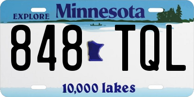 MN license plate 848TQL
