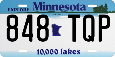 MN license plate 848TQP