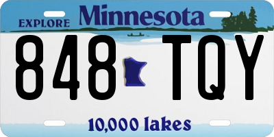 MN license plate 848TQY