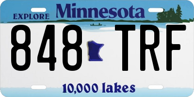 MN license plate 848TRF