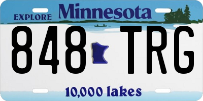 MN license plate 848TRG