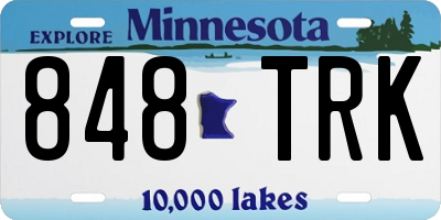 MN license plate 848TRK