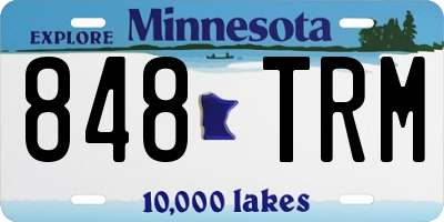 MN license plate 848TRM