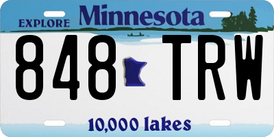 MN license plate 848TRW