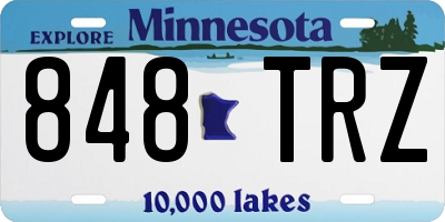 MN license plate 848TRZ