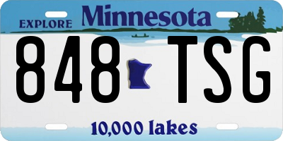 MN license plate 848TSG