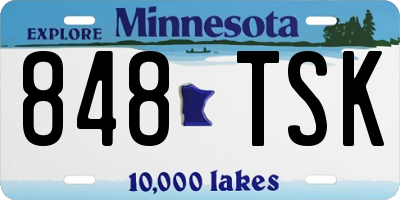 MN license plate 848TSK