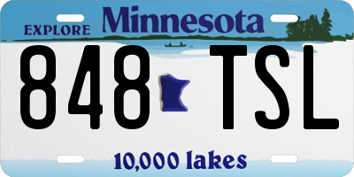 MN license plate 848TSL