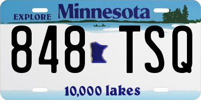 MN license plate 848TSQ