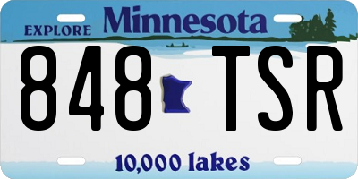 MN license plate 848TSR